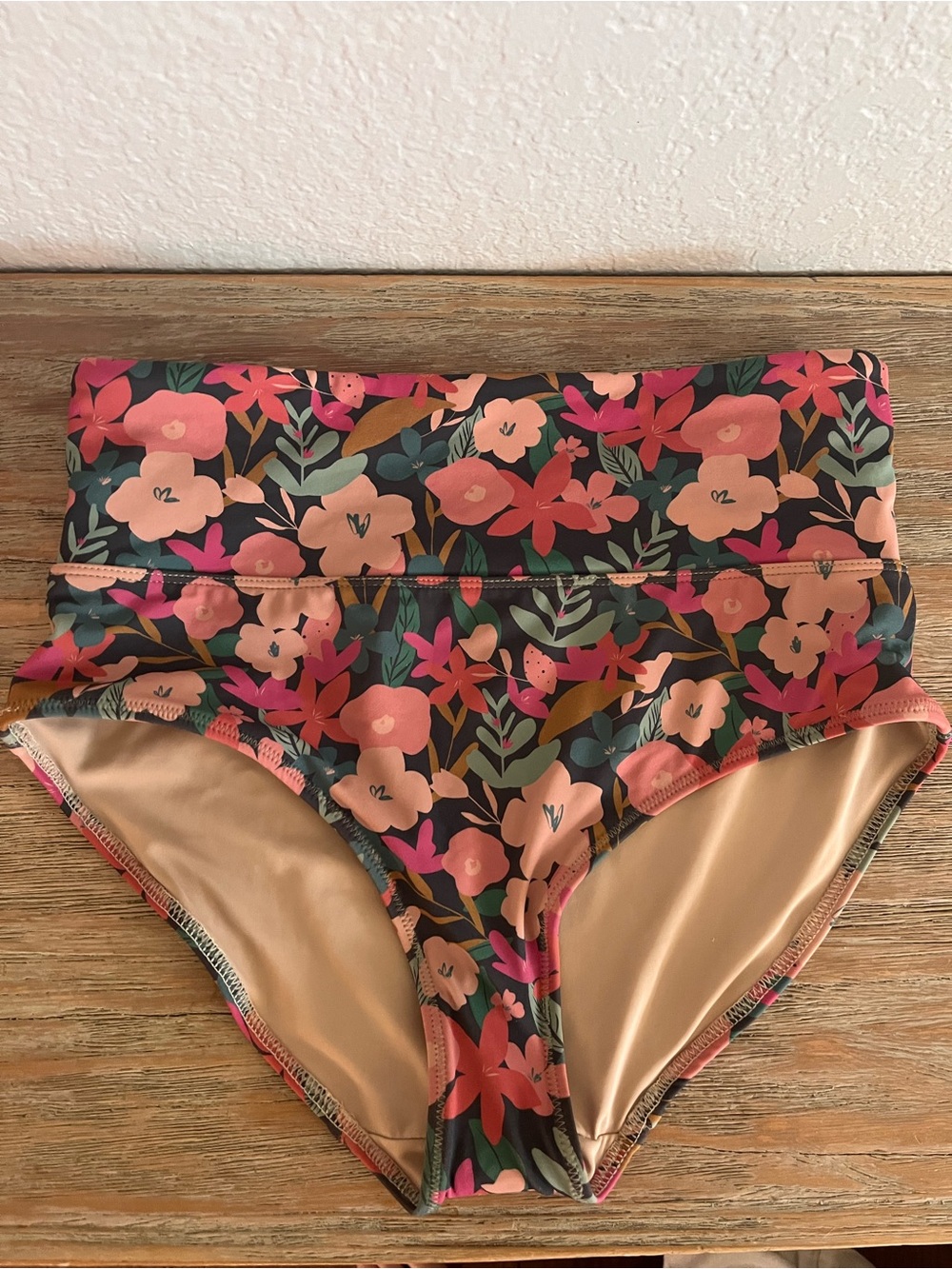 High-Waist Floral Bikini Bottoms in Multicolor